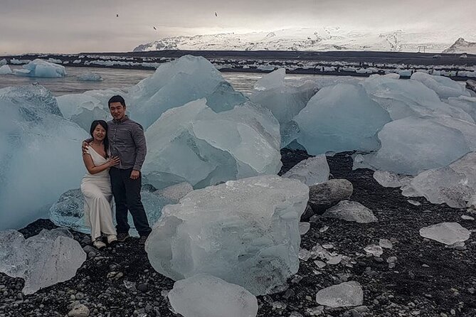 2-Day Blue Ice Cave, Glacier Lagoon and South Coast - Small Group - Entering the seasonal blue ice cave