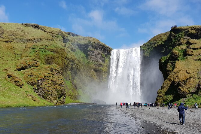 2-Day South Coast w/Glacier Hike & Jokulsarlon - Small Group Tour - Skógafoss and the story of Eyjafjallajökull