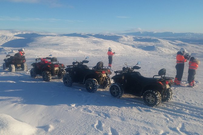 ATV Reykjavik Adventure and View - Following the tracks toward Lake Hafravatn