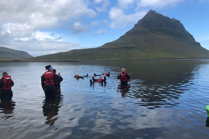 Classic Kayaking Adventure by Mt. Kirkjufell - Getting ready for the water