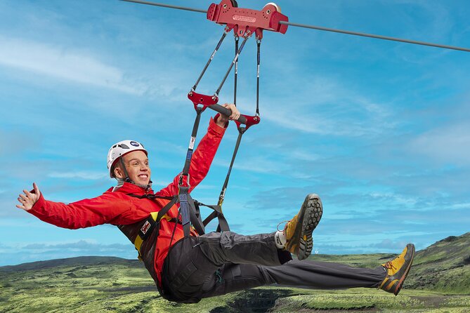 Conventional Ride (Free as a Bird) from Hveragerdi - The conventional harness and the view