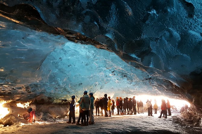 Crystal Ice Cave Adventure - The walk across gravel and ice
