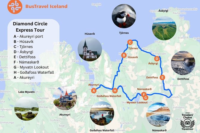 Diamond Circle Myvatn Waterfalls, and Husavik from Akureyri Tour - Godafoss, the Waterfall of the Gods