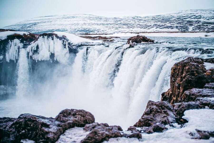 From Akureyri: Goðafoss Waterfall Winter Tour - Spending 80 minutes at the Waterfall of the Gods