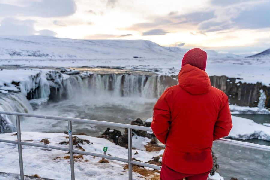 From Akureyri: Goðafoss Waterfall Winter Tour - Leaving Akureyri by minibus