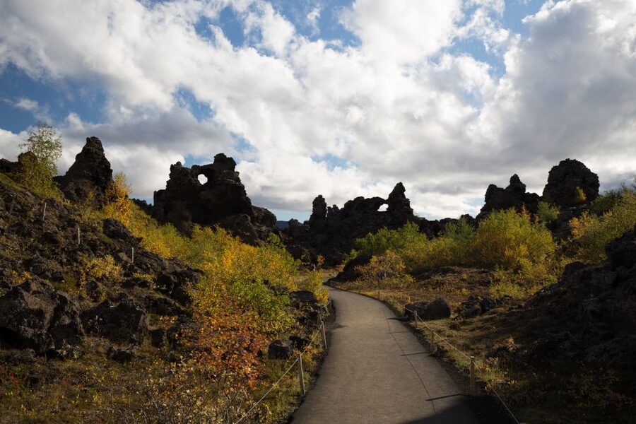 From Akureyri: Myvatn Lake, Craters, & Waterfall Tour - Skútustaðagígar and the curious craters of Lake Mývatn