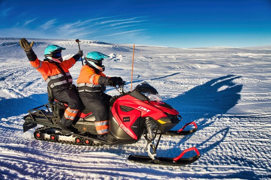 From Geysir: Snowmobile Adventure on Langjökull Glacier - The photo stop and mountain views