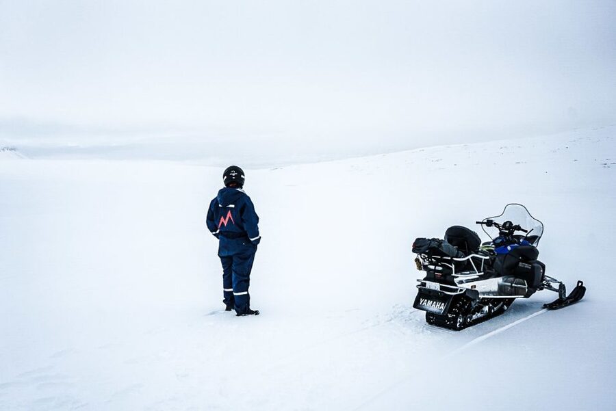 From Gullfoss: Langjökull Glacier Snowmobile Tour - One hour across Langjökull Glacier