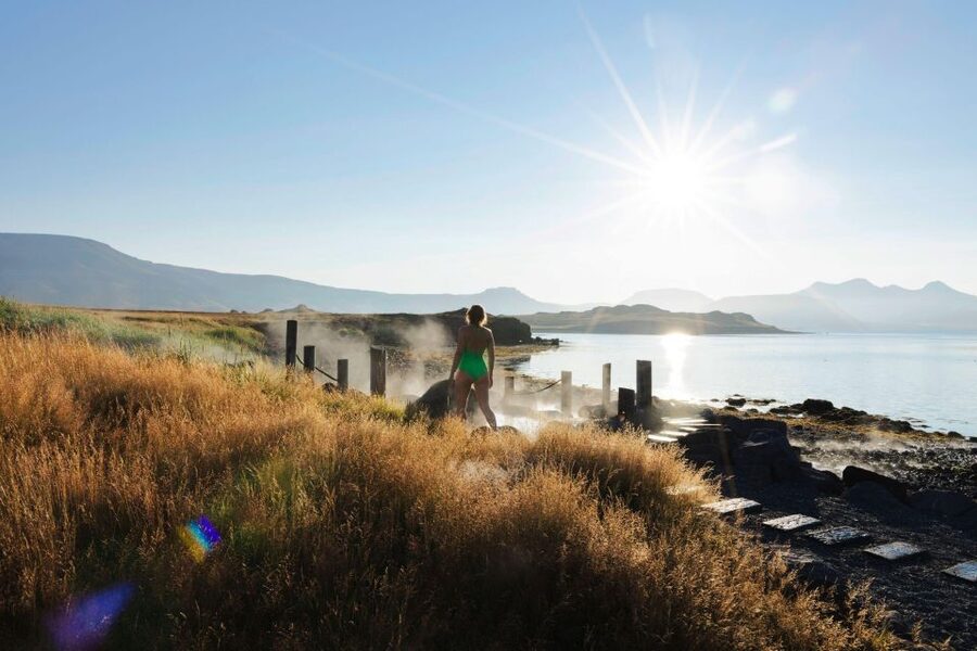 From Reykjavik: Hvammsvík Hot Spring with Transportation - From Reykjavik’s BSI terminal to the shore
