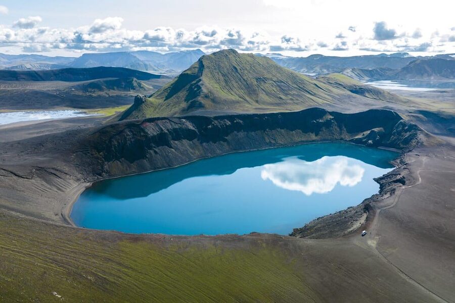 From Reykjavík: Landmannalaugar Super Jeep Day Tour - Ljótipollur shows Iceland’s volcanic color palette