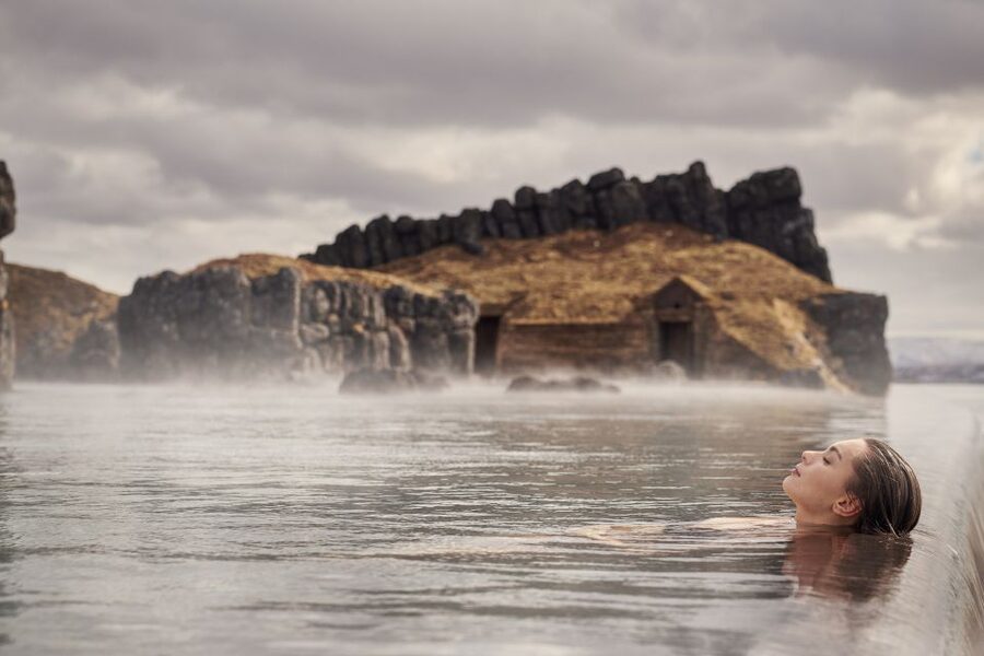 From Reykjavik: Reykjanes Geopark Tour and Sky Lagoon Visit - Hiking toward the recent lava field