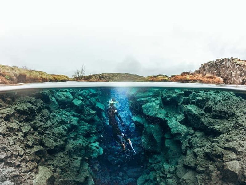From Reykjavik: Silfra Snorkeling with Free Photos - Following the fissure between two continents
