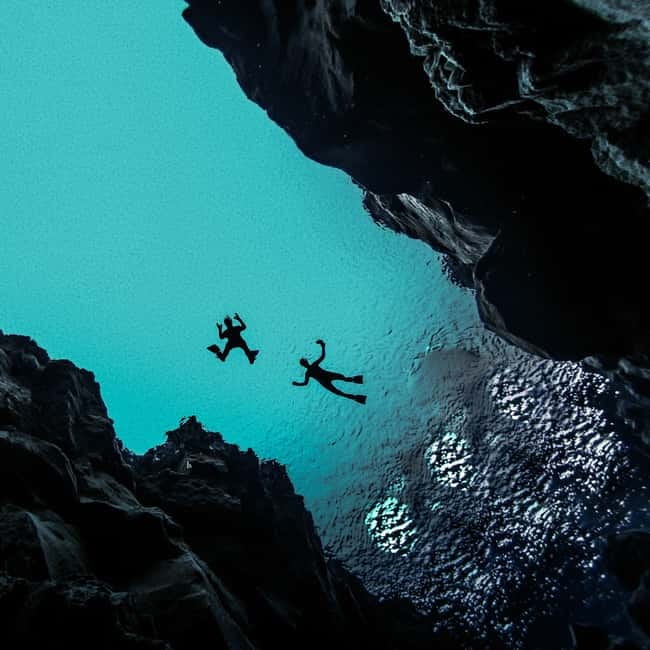 From Reykjavik: Silfra Snorkeling with Free Photos - The blue lagoon at the end