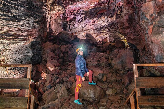 From Reykjavík: The Lava Tunnel tour with Round-trip Transfer - The safety briefing and first steps inside