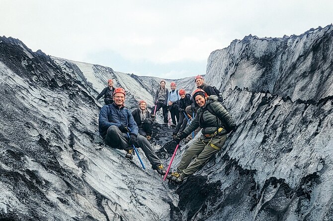 Glacier Hike at Sólheimajökull Shared Experience - Following the guide across Sólheimajökull