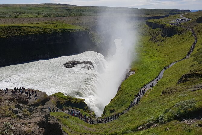 Golden Circle, Kerid Crater & Geothermal Lagoon -Small Group Tour - Gullfoss, a waterfall with real force