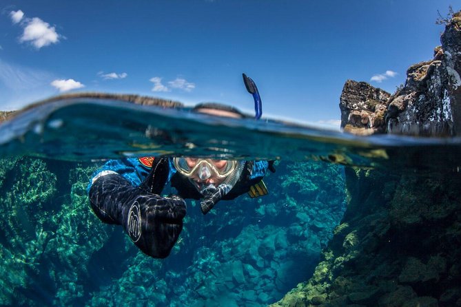 Golden Circle & Silfra Snorkeling Small-Group Supersaver Combo - Floating through Silfra’s four sections