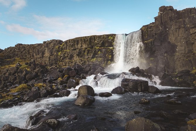Golden Circle Tales, Tomato Farm & Kerid – Small Group from RVK - Gullfoss delivers the day’s biggest natural drama
