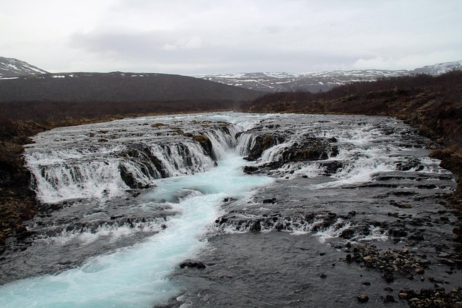 Golden Circle Tour - Gullfoss: two drops, one wall of sound