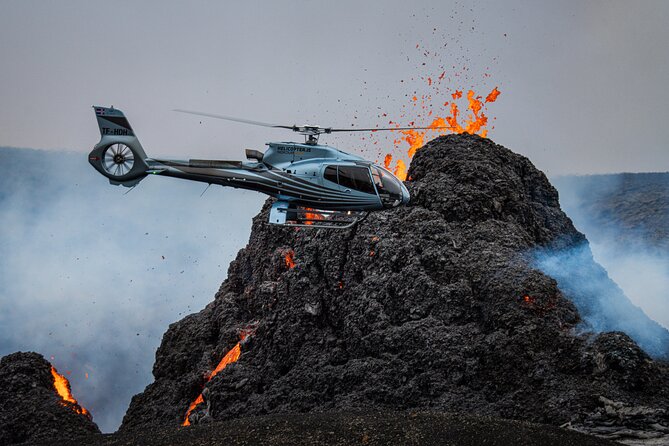 Helicopter Tour Over Iceland’s Reykjanes Volcano Eruption Site - A small cabin with a big view