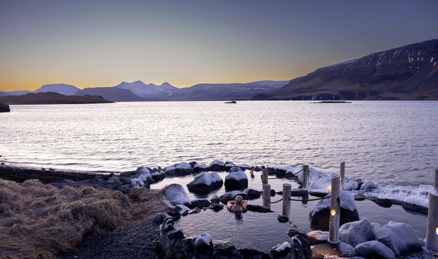 Hvammsvik Hot Springs: Admission Package - Changing rooms, showers, and the walk-up bar