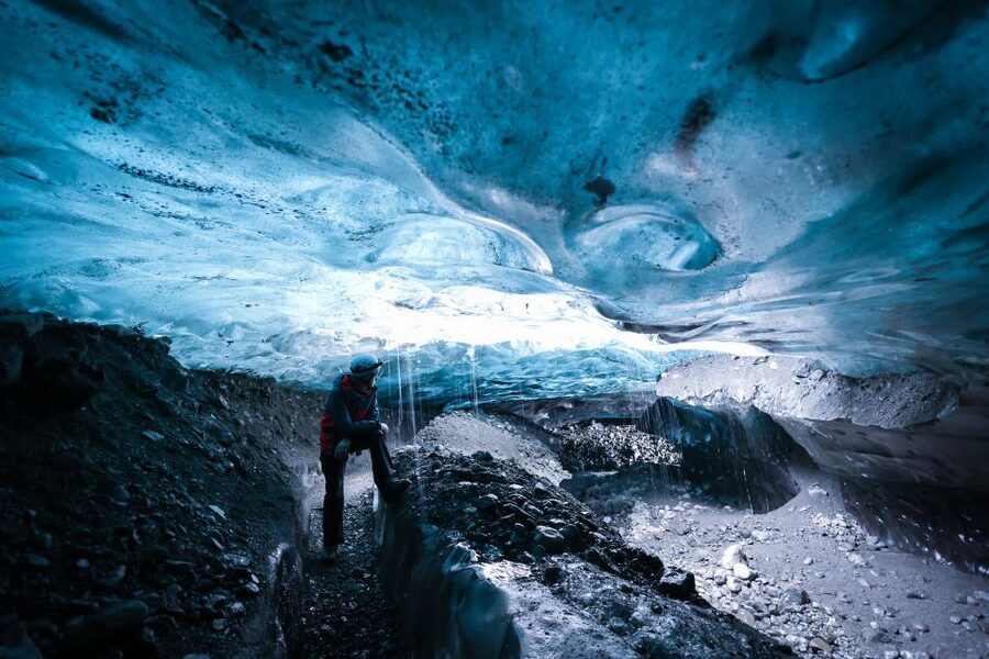 Iceland: Ice Cave Captured with Professional Photos - Walking on the outlet glacier