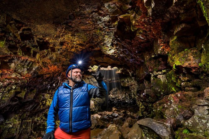 Lava Tunnel Tour Including Transfers from Reykjavik - Walking through the ancient lava channel