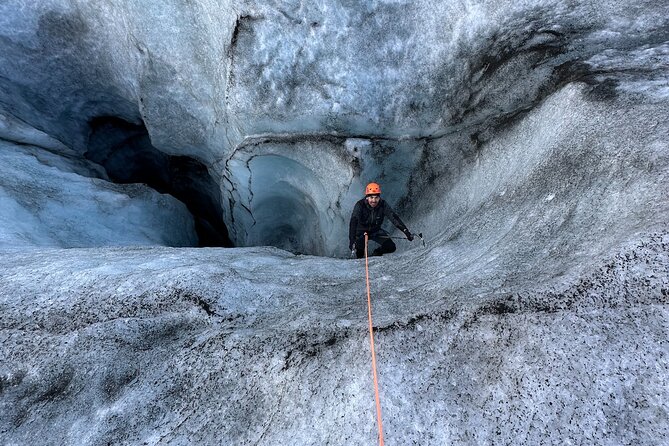 Micro group - Ice climbing at Sólheimajökull - Crossing crevasses and moulins