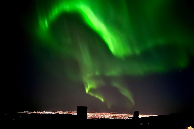 Northern Lights ATV Quad Adventure from Reykjavik - Hafravatn Lake and Mount Hafrafell after dark