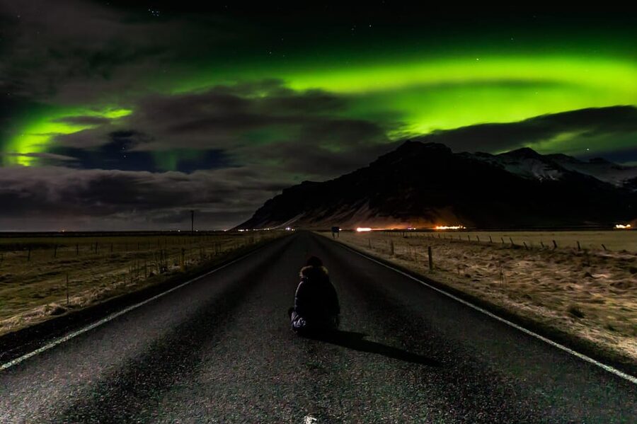 Northern Lights in Mini Bus, Photos, Hot Cocoa and Pastries - Searching for a clear patch of sky