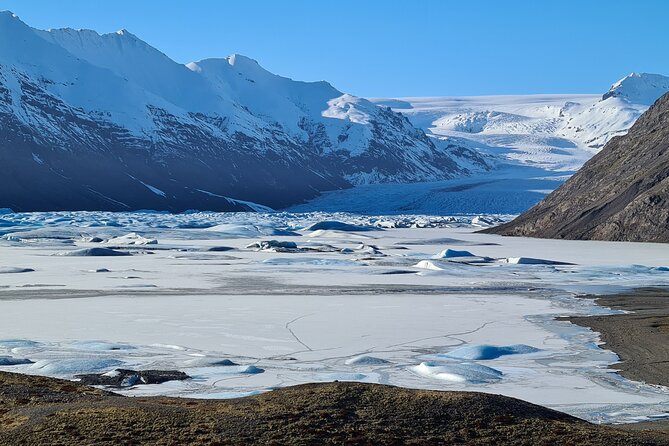 Private Tour Höfn: Jokulsárlón , Diamond Beach, Secret Glacier - Fellsfjara, where ice meets black sand