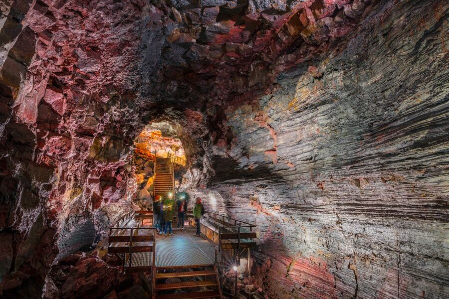 Raufarhólshellir Lava Tunnel: Underground Expedition - Reading the walls, colors, and ice