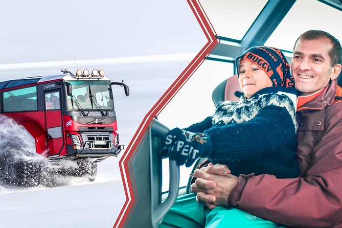 Red Glacier Monster Truck on Langjokull Glacier from Gulfoss - What the ride onto Langjökull feels like