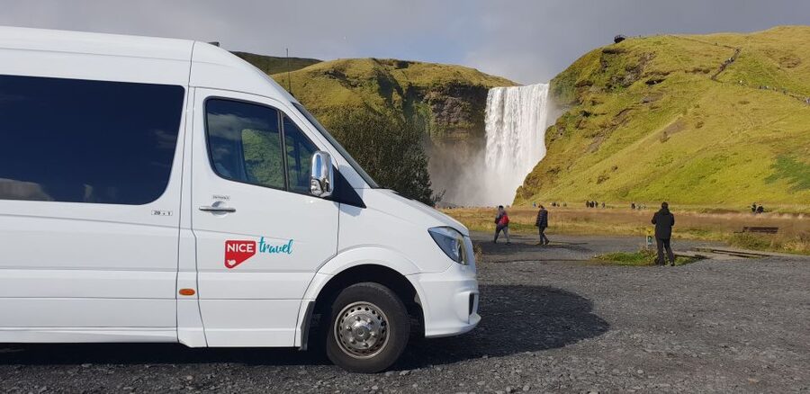 Reykjavík: 2-Day Tour with Icebergs, Glaciers & Waterfalls - Skógafoss and the views beneath Iceland’s volcanoes