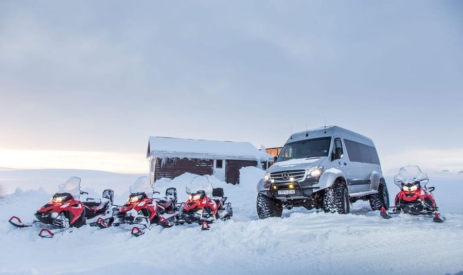 Reykjavík: Langjökull Glacier Snowmobile Tour with Ice Cave - Crossing the glacier by snowmobile