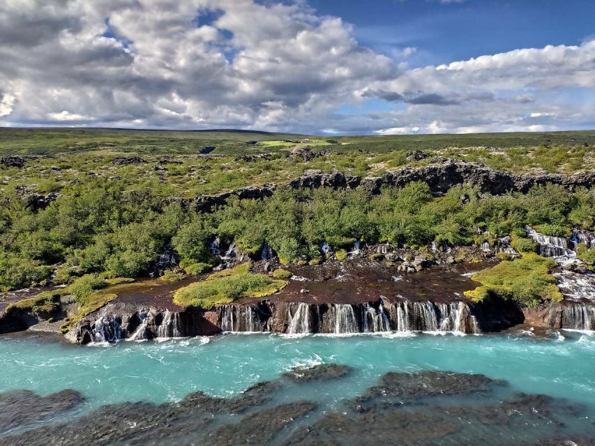 Reykjavik: Lava Cave, Hot Springs, and Waterfalls Tour - Hraunfossar and Barnafoss fill the middle of the day