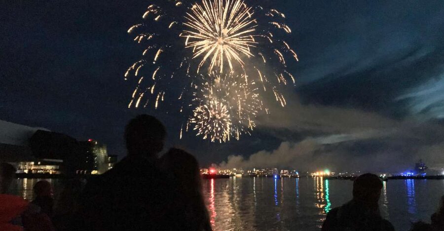 Reykjavik: New Year's Eve Fireworks Cruise - The indoor saloon and open-air deck