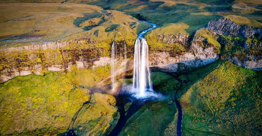 Reykjavík: South Coast Waterfalls, Black Sand & Glacier Tour - Skógafoss gives you the classic waterfall view