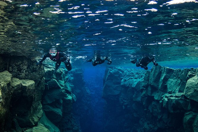 Silfra: Snorkeling Between Tectonic Plates Pick Up from Reykjavik - Entering Silfra through the Big Crack