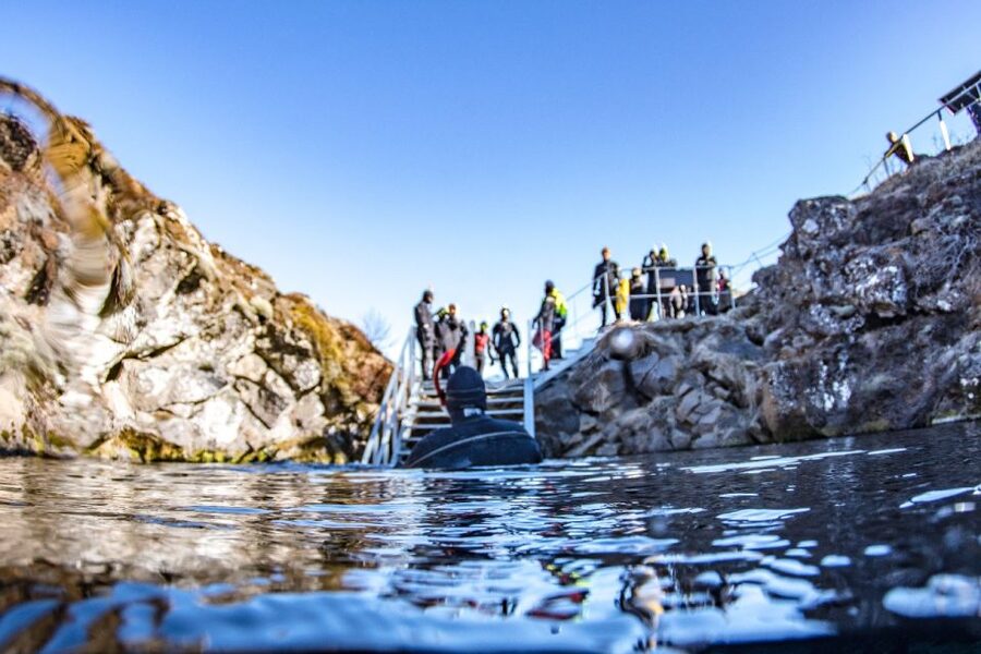 Silfra: Snorkeling Tour Between Tectonic Plates - A careful entry and a small-group swim