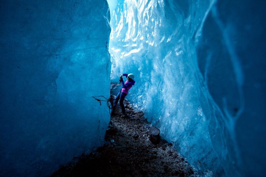 Skaftafell: Ice Cave Tour and Glacier Hike - Inside the natural ice cave