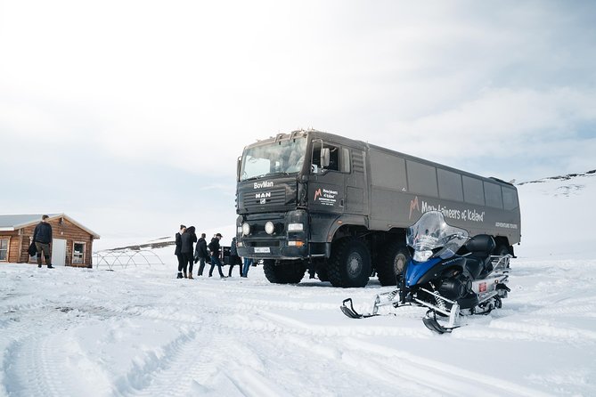 Snowmobiling Adventure on Langjokull Glacier from Gullfoss - Getting suited up at the glacier cabin