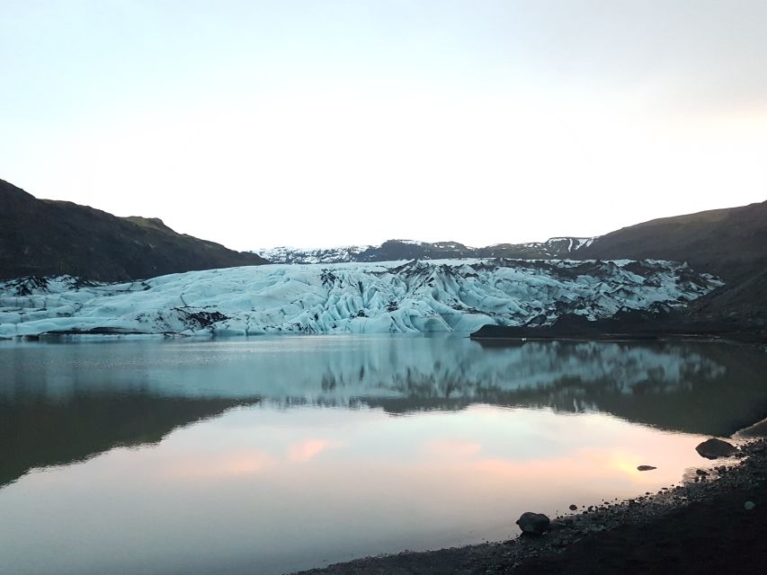 Sólheimajökull Ice Climbing Tour - Sólheimajökull and the volcano beneath Mýrdalsjökull