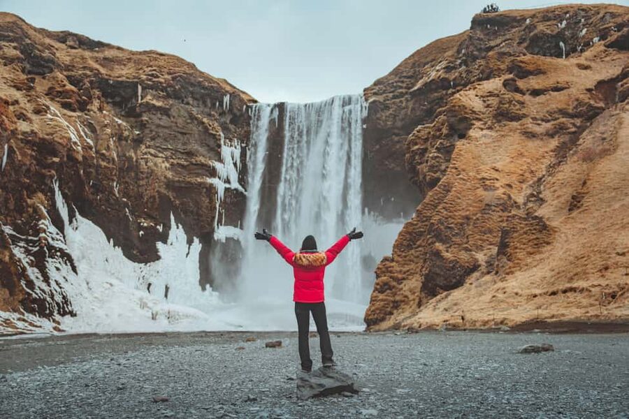 South Coast, Glacier Hike and Northern Lights Winter Tour - Reynisfjara’s black sand and sea stacks