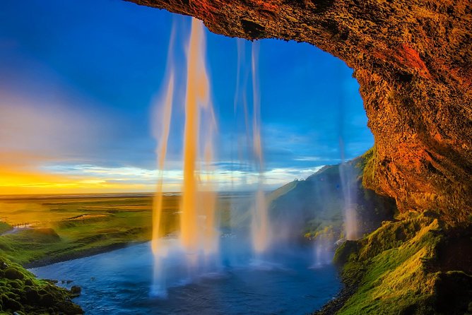South Coast - Private - Skogafoss: wide, powerful, and easy to recognize