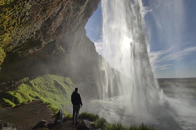 South Coast Waterfall, Black Beach, Glacier Adventure Small Group - Seljalandsfoss, the waterfall you can walk behind