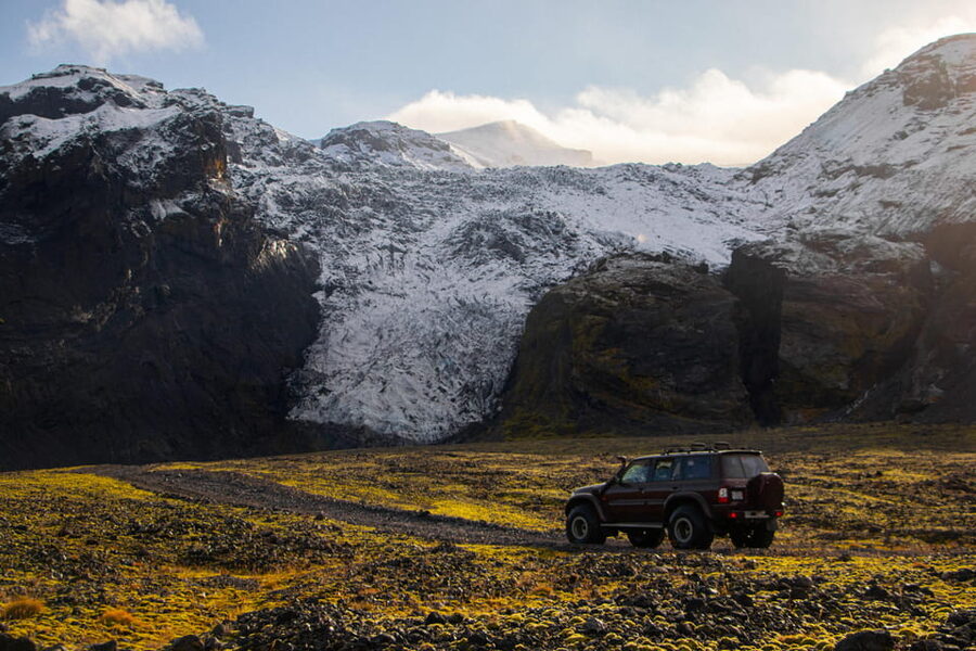 Super Jeep Private tour in Þórsmörk - Gígjökull glacier, one of the day’s strongest views