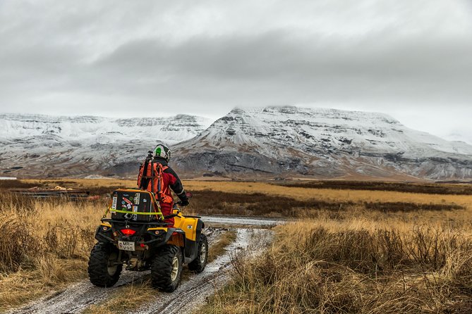 Twin Peaks ATV Iceland Adventure from Reykjavik - Getting fitted with helmets, overalls, and rain gear