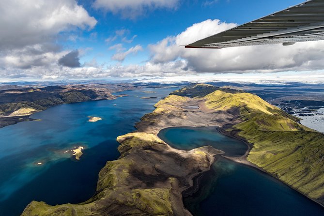Ultimate Airplane Sightseeing Flight from Skaftafell - Lakagígar and its green chain of craters