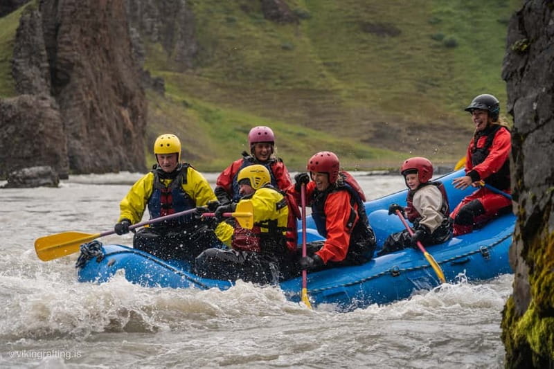 Varmahlíð: Guided Family Rafting Trip - The 20-minute ride to the river
